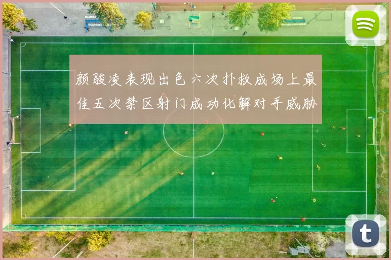 颜骏凌表现出色六次扑救成场上最佳五次禁区射门成功化解对手威胁
